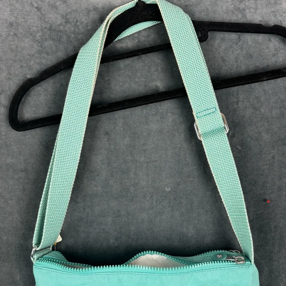 EUC Kipling Alvar multi-pocket Crossbody Bag in Mint Green Perfect condition! - Picture 4 of 15